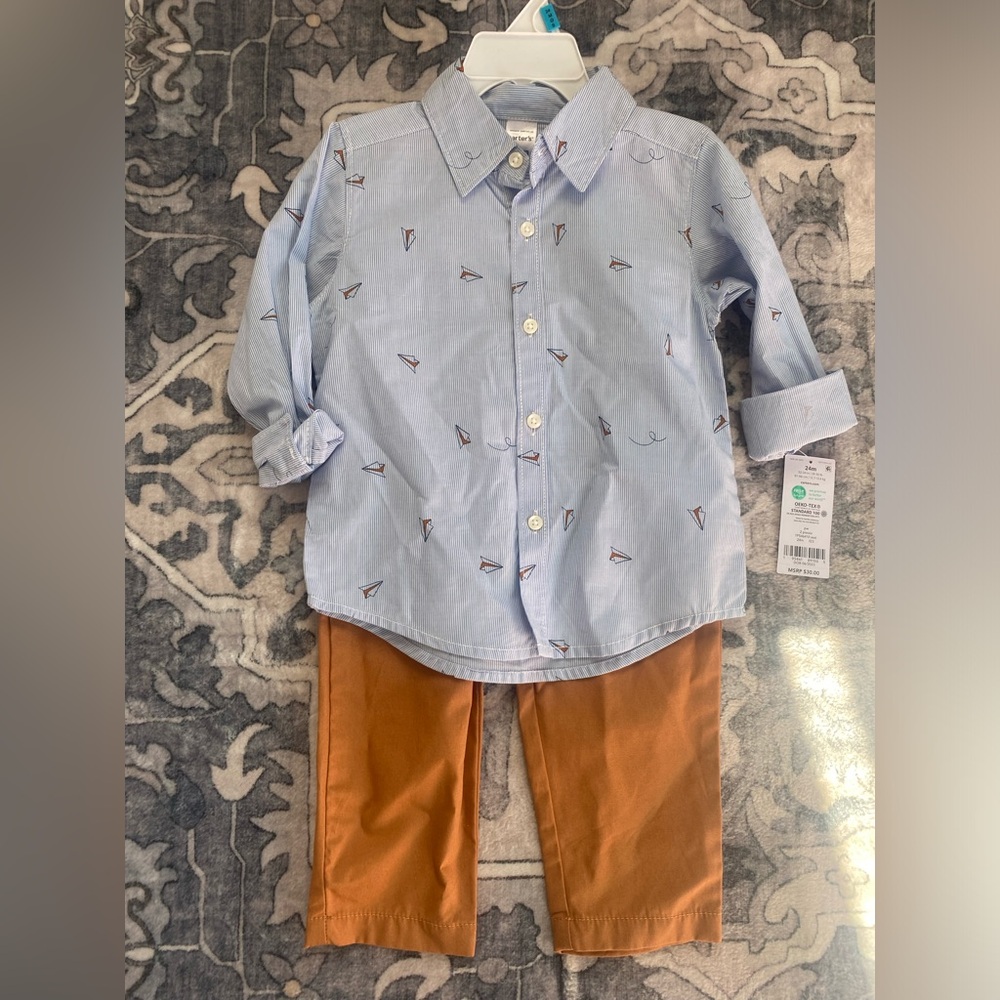 Carters outfit paper airplanes